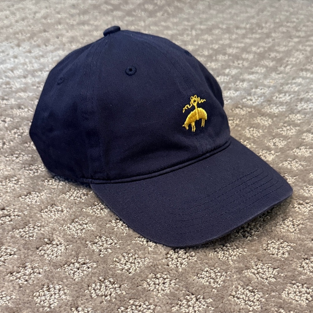 Brooks Brothers Dark Blue Cap with Gold Embroidery